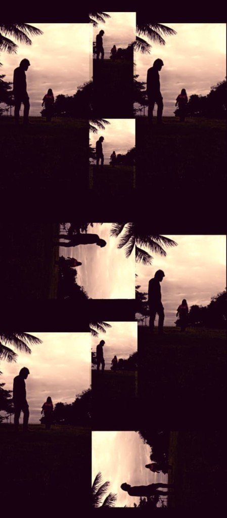 Silhouettes at golden hour — the day we met